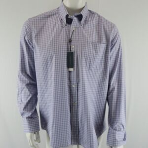 Men's Purple Checkered Casual Button Down Shirt